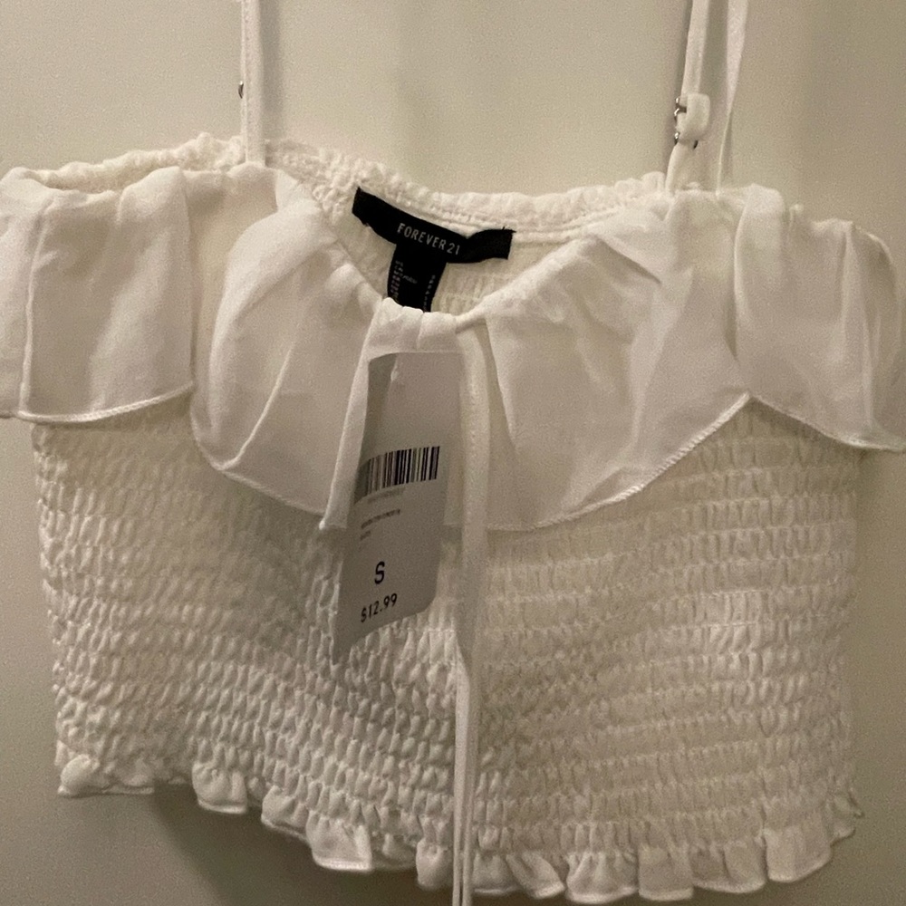 White crop top